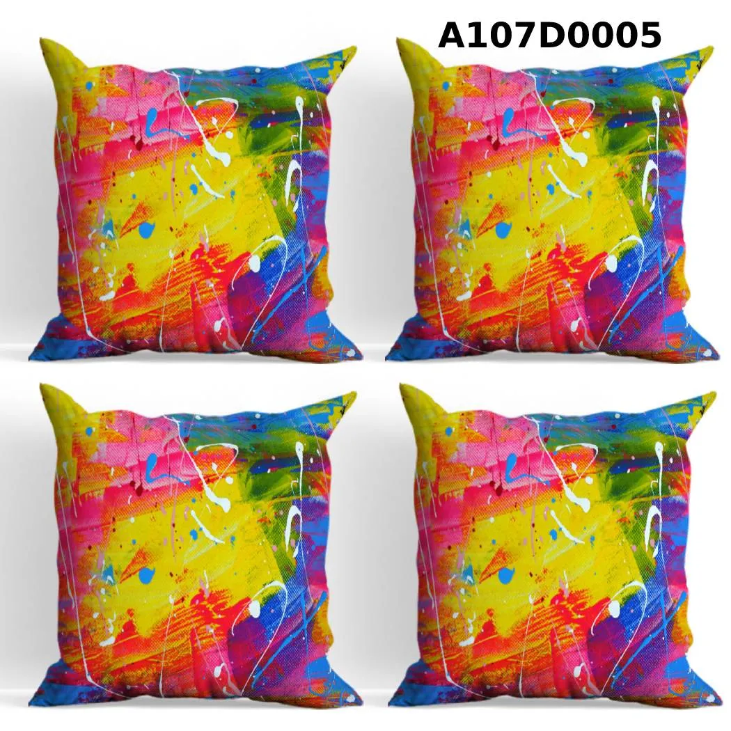 طقم أوجه مخدات مطبوع ألوان عصرية جريئة