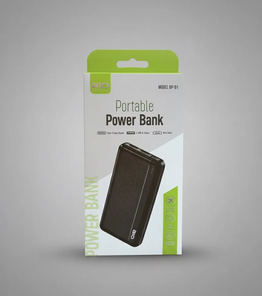 بوربنك موبايل BIO BP-01 10000MA Power Bank