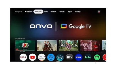شاشة تلفزيون Onvo 85OVF9000U 4K Ultra HD 85″Google Smart LED TV